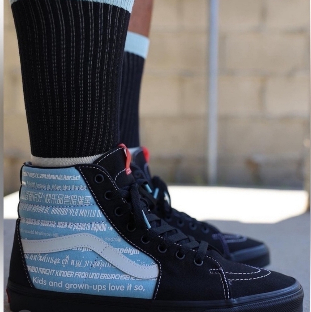 Vans Haribo Gummy Bear Limited Edition Black and Blue High-Top Sneakers